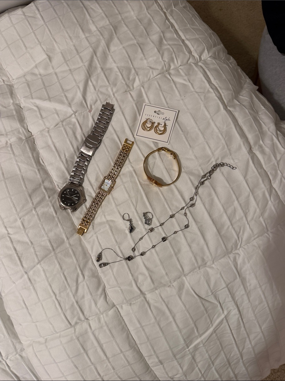 Mixed Metal Watch and Jewelry Bundle - Silver & Gold